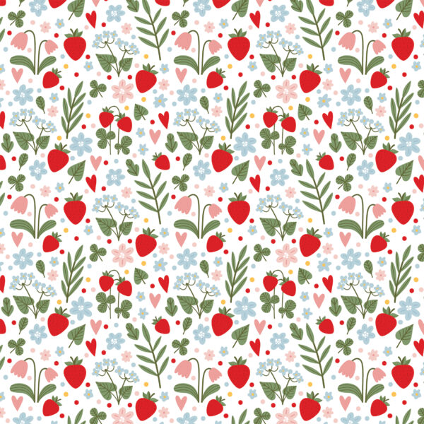 Echo Park Strawberry Fields 12X12 Garden Berries