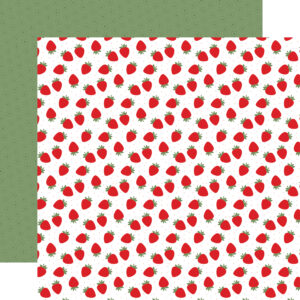 Echo Park Strawberry Fields 12X12 Berries and Cream
