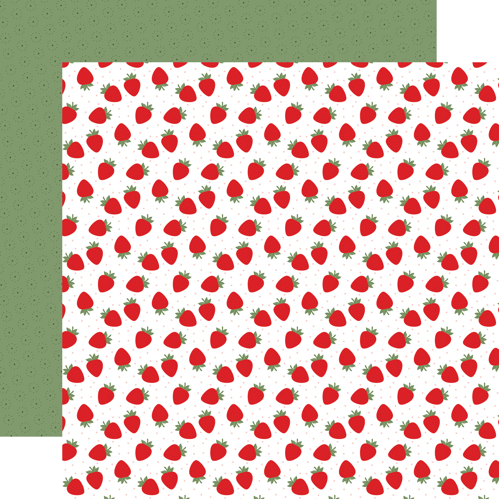 Echo Park Strawberry Fields 12X12 Berries and Cream