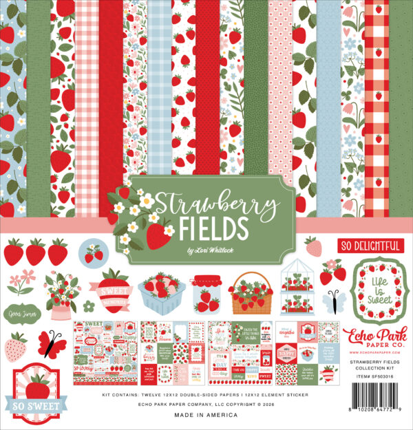 Echo Park Strawberry Fields Collection Kit Echo Park Strawberry Fields Collection Kit