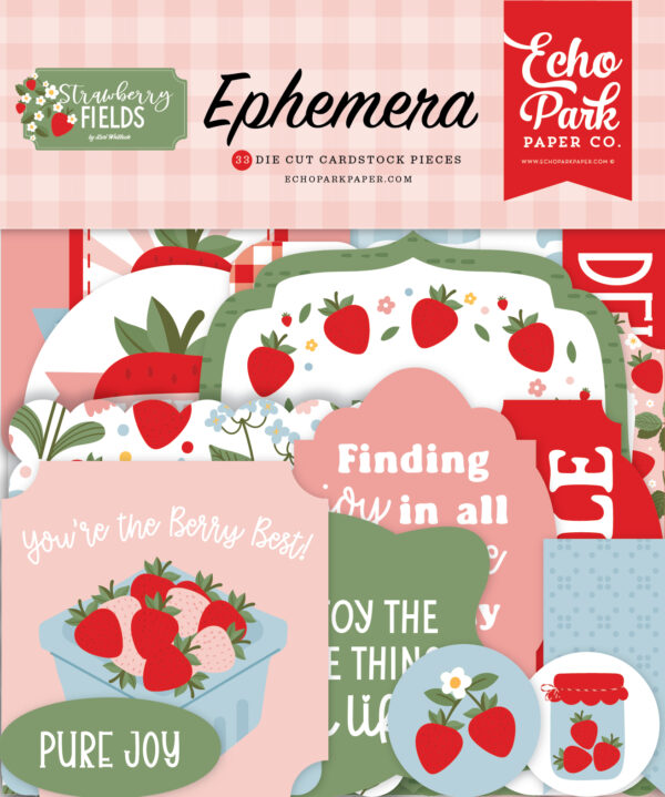 Echo Park Strawberry Fields Ephemera Echo Park Strawberry Fields Ephemera