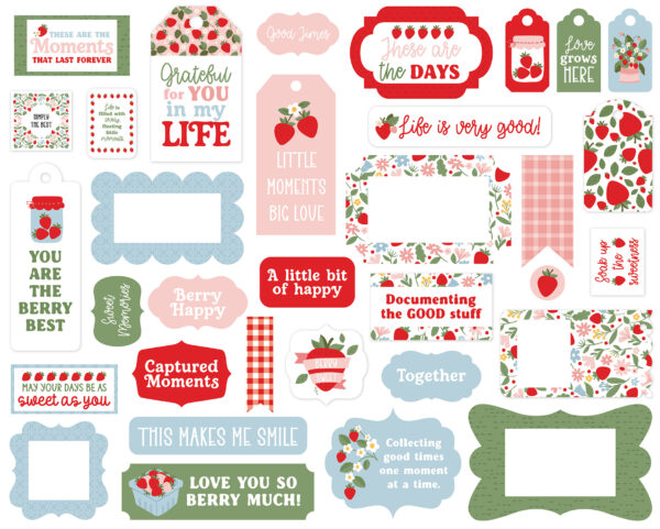 Echo Park Strawberry Fields Frames & Tags