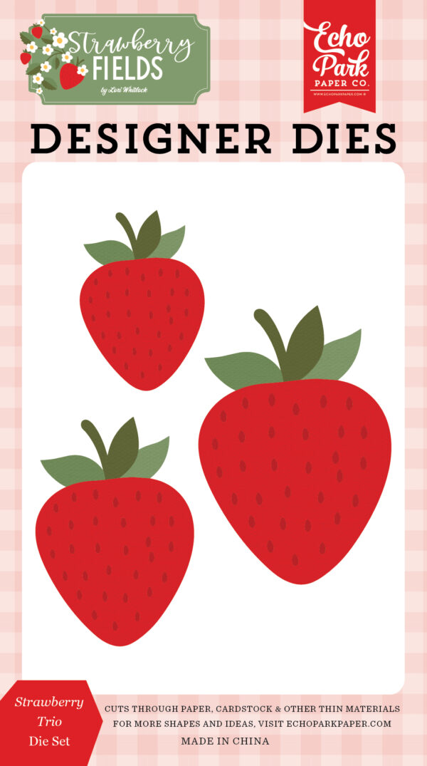 Echo Park Strawberry Fields Die Strawberry Trio