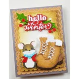 Memory Box Die Fan Stitched Scalloped Frames