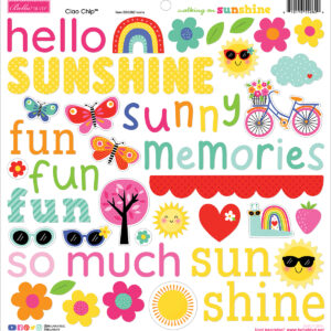 Bella Boulevard Walking On Sunshine Ciao Chipboard Icons