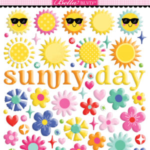 Bella Boulevard Walking On Sunshine Sunny Day Puffy Stickers