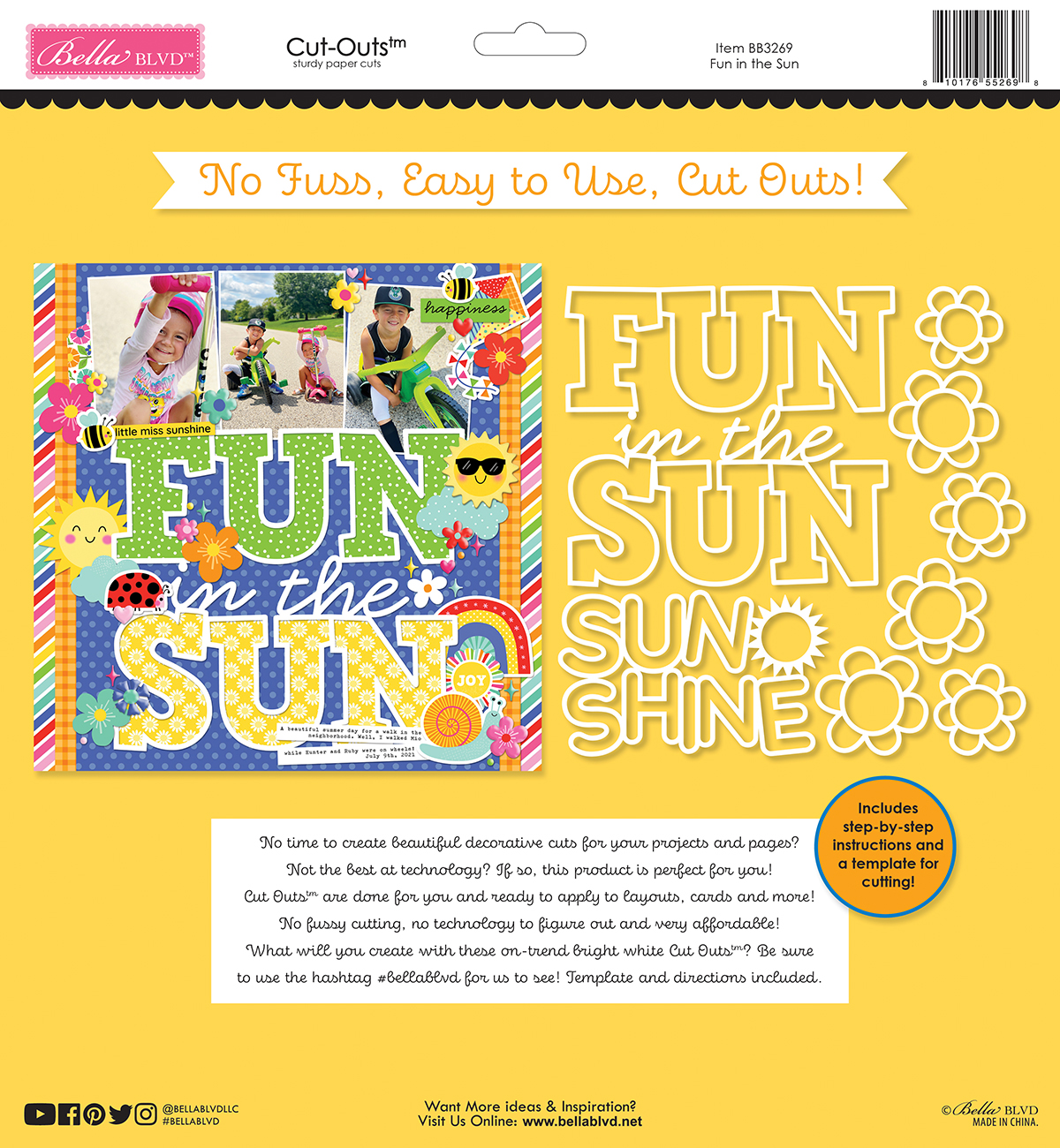 Bella Boulevard Walking On Sunshine Fun in the Sun Cut-outs