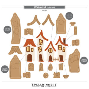 Spellbinders Whimsical Houses Etched Dies By Vicky Papaioannou