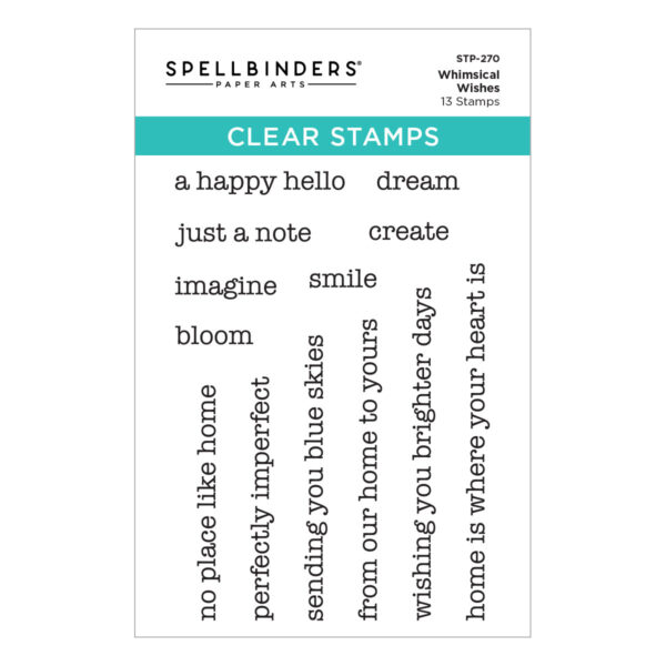 Spellbinders Whimsical Wishes Clear Stamp Set By Vicky Papaioannou