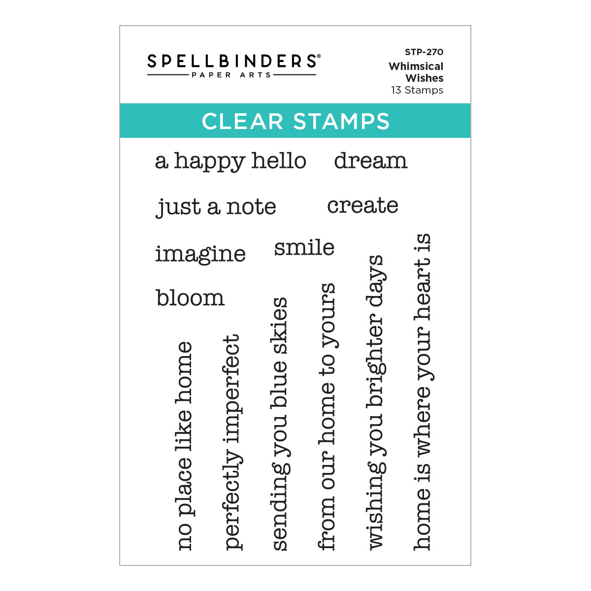 Spellbinders Whimsical Wishes Clear Stamp Set By Vicky Papaioannou