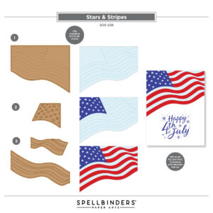 Spellbinders Stars & Stripes Clear Stamp Set & Etched Dies
