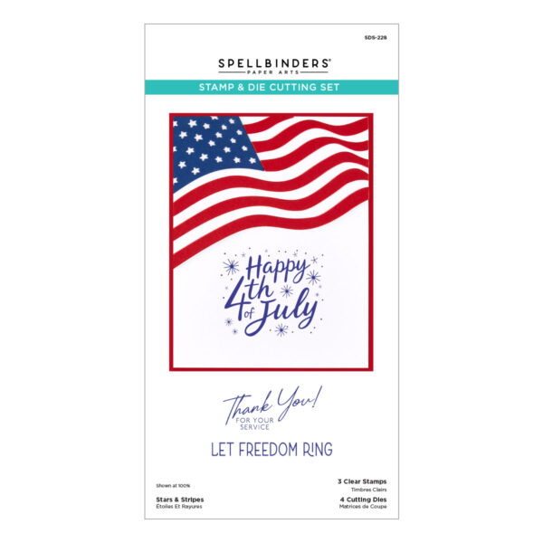 Spellbinders Stars & Stripes Clear Stamp Set & Etched Dies