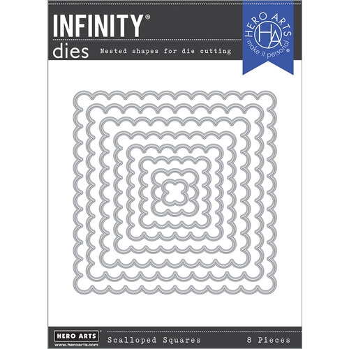Hero Arts Infinity Scalloped Square