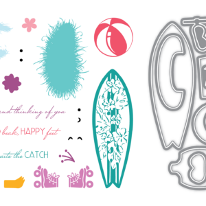 LDRS Stamp and Die Fuzzy Wuzzies Beach Bum Add-on
