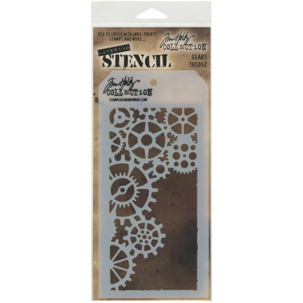 STAMPERS ANONYMOUS TIM HOLTZ LAYERING STENCIL GEARS