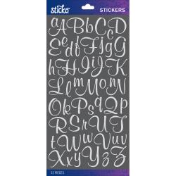EK STICKO APLHABET MURAL SCRIPT WHITE GL