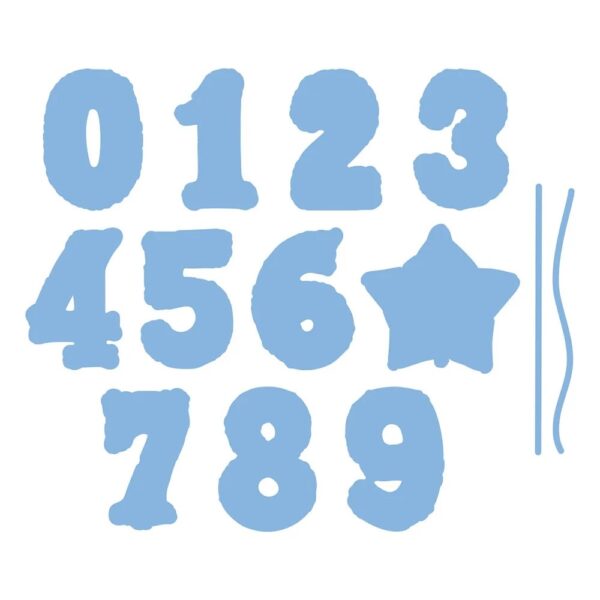 Spellbinders Number Balloons Etched Dies By Simon Hurley