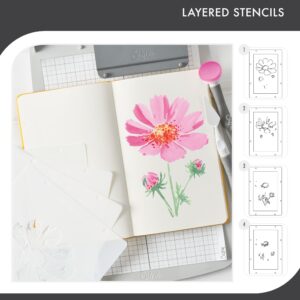 SIZZIX A6 WOLFE LAYERED STENCILS COSMOS