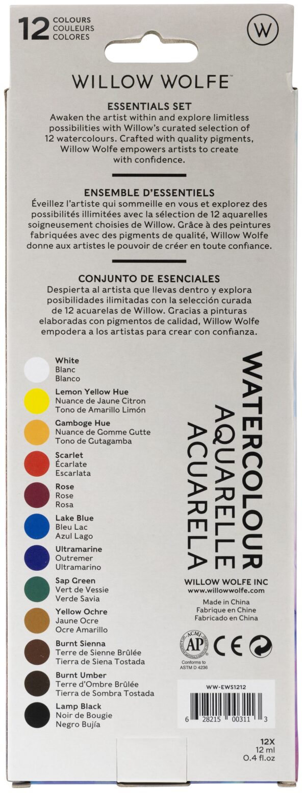 WILLOW WOLFE WATERCOLOURS ASSORTMENT