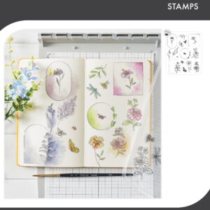 SIZZIX WOLFE STAMPS FLORAL FRAMES & MINI FLOWERS