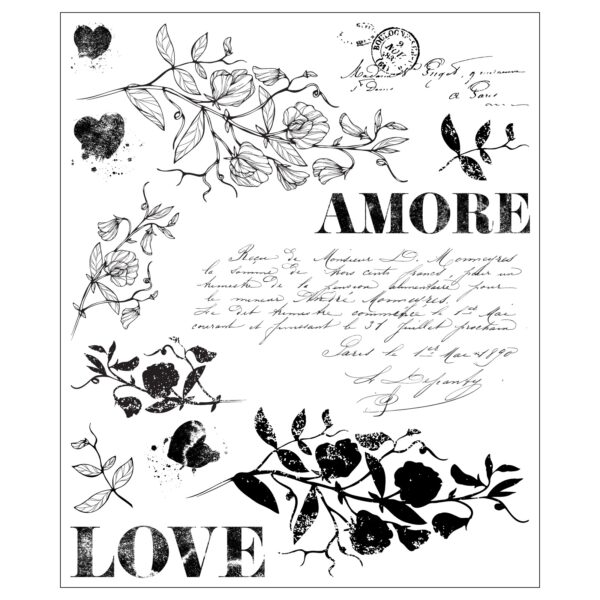 SIZZIX WOLFE STAMPS LOVE LETTERS