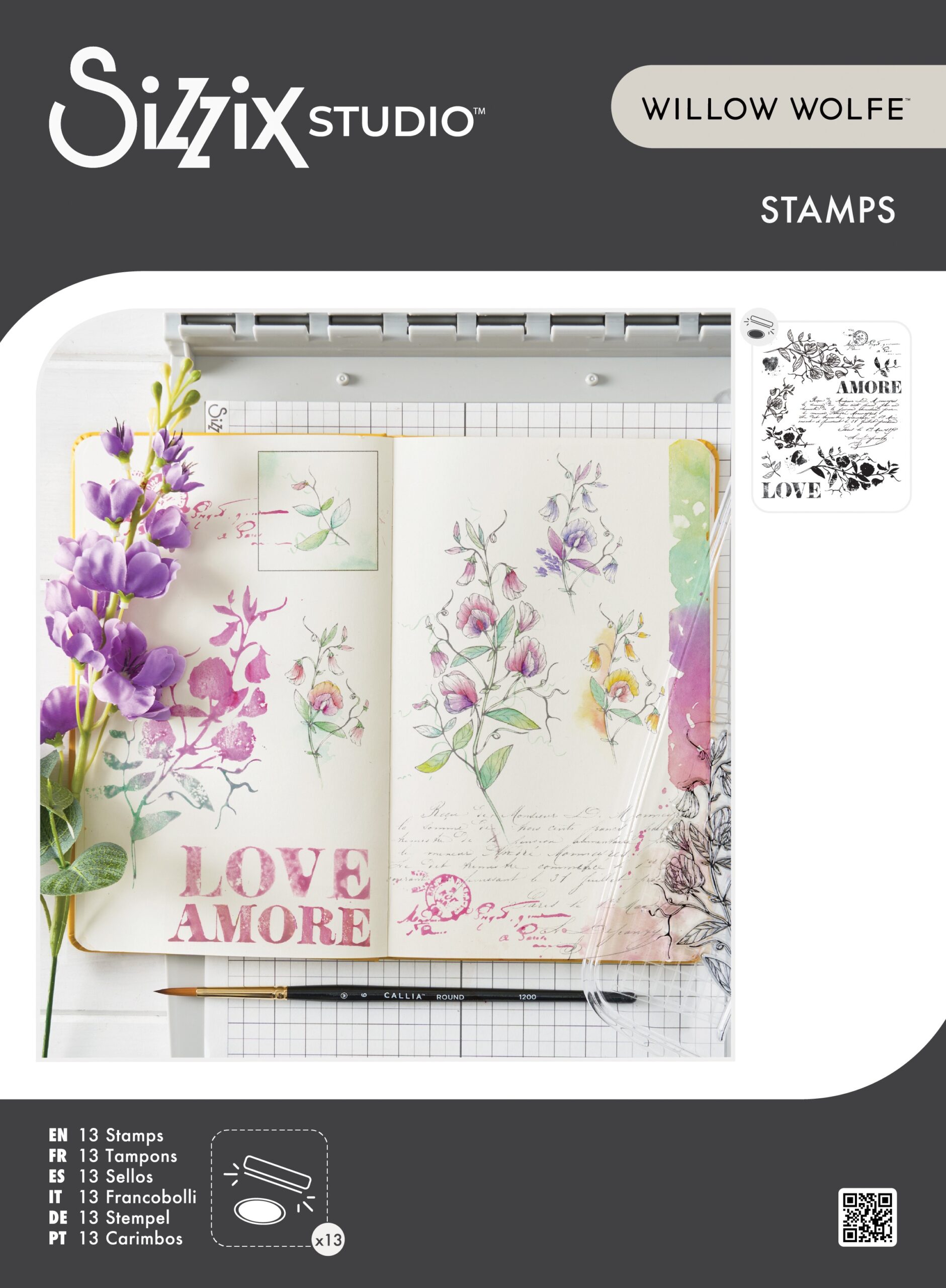 SIZZIX WOLFE STAMPS LOVE LETTERS