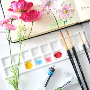 SIZZIX WOLFE MEDIA MAT PALETTE & BRUSH HOLDER