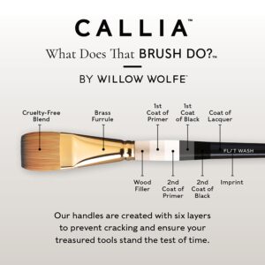 WILLOW WOLFE CALLIA WATERCOLOR BRUSHES FLOWERS ROUND & FILBERT