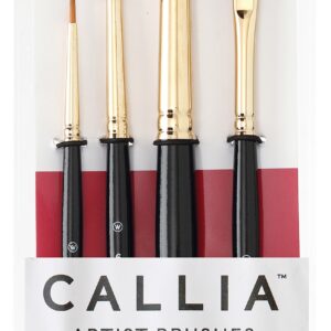 WILLOW WOLFE CALLIA WATERCOLOR BRUSHES FLOWERS ROUND & FILBERT