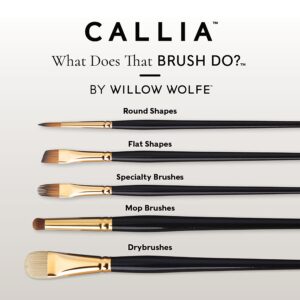 WILLOW WOLFE CALLIA WATERCOLOR BRUSHES ALL MEDIA DETAILS