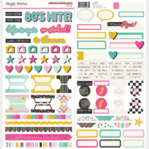 Simple Stories Totally 80'S Cardstock Stickers Basics