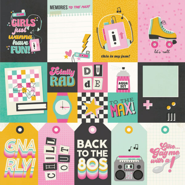 Simple Stories Totally 80'S 12X12 Elements 1