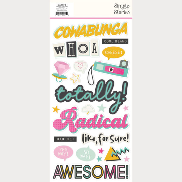 Simple Stories Totally 80'S Foam Stickers