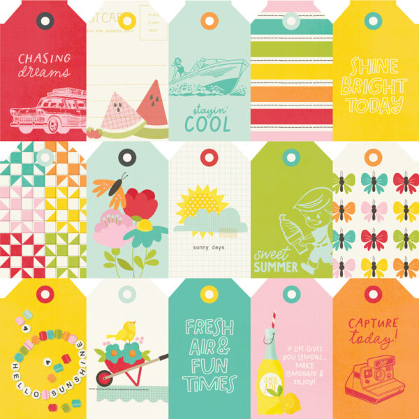Simple Stories Sweet Summertime 12X12 Tag Elements