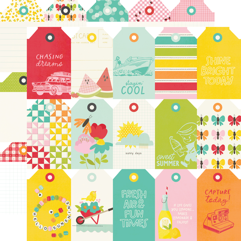 Simple Stories Sweet Summertime 12X12 Tag Elements
