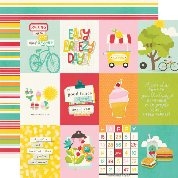 Simple Stories Sweet Summertime 12X12 3X4 Elements