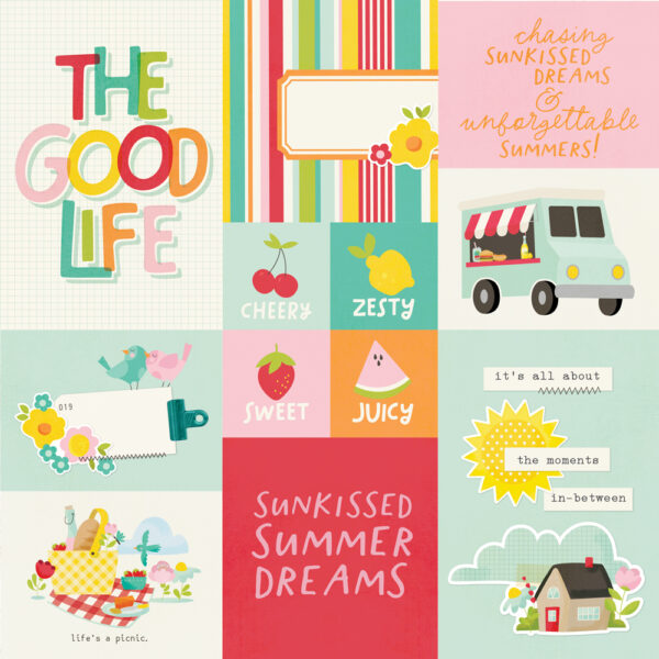 Simple Stories Sweet Summertime 12X12 Combo Elements
