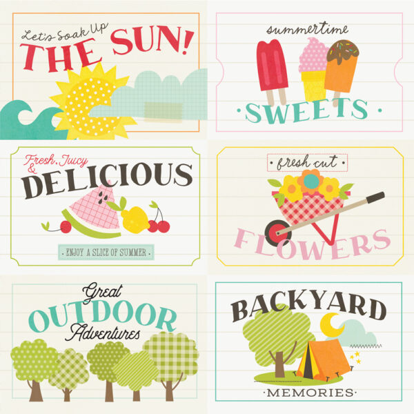 Simple Stories Sweet Summertime 12X12 4X6 Elements