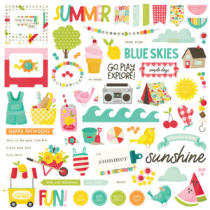 Simple Stories Sweet Summertime Chipboard Pieces