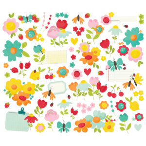 Simple Stories Sweet Summertime Floral Bits & Pieces