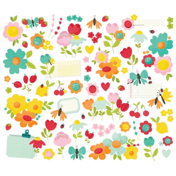 Simple Stories Sweet Summertime Floral Bits & Pieces