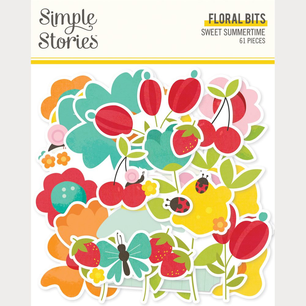 Simple Stories Sweet Summertime Floral Bits & Pieces