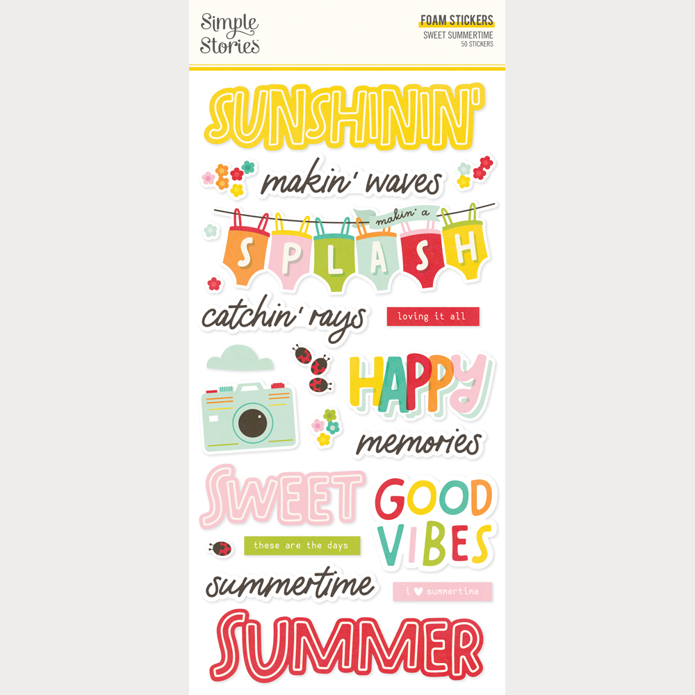 Simple Stories Sweet Summertime Foam Stickers