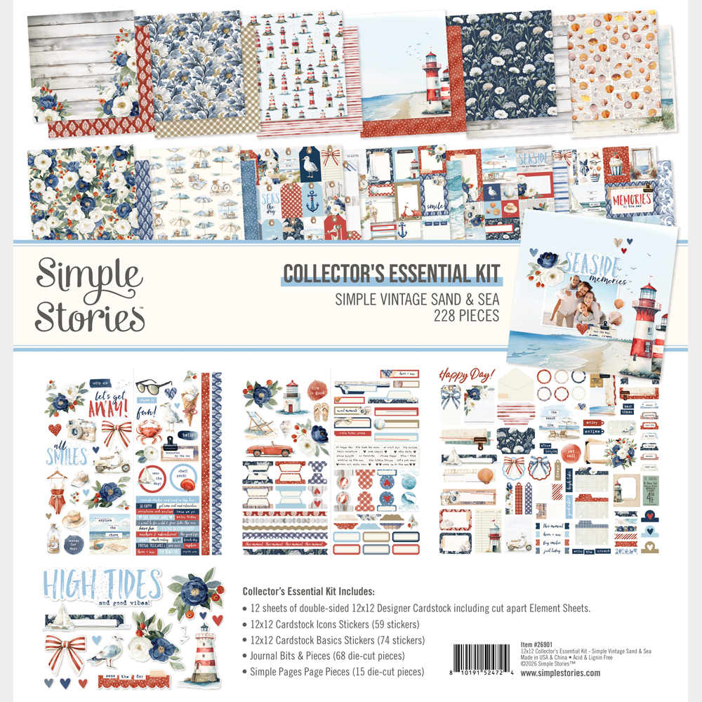 Simple Stories Simple Vintage Sand & Sea Collectors Essentials Kit