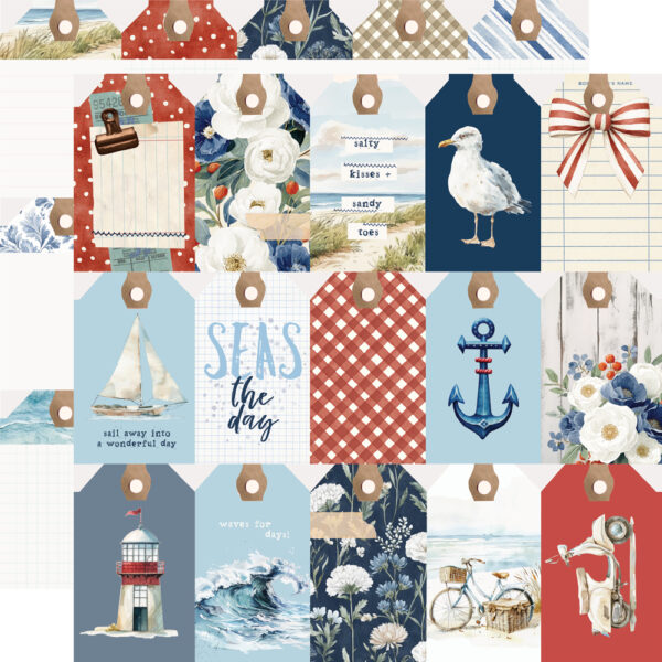 Simple Stories Simple Vintage Sand & Sea 12X12 Tag Elements Simple Stories Simple Vintage Sand & Sea 12X12 Tag Elements