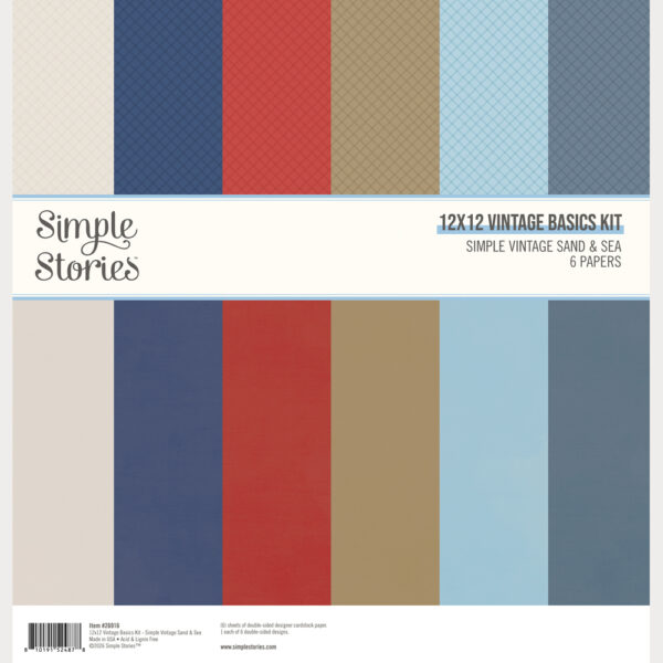 Simple Stories Simple Vintage Sand & Sea 12X12 Vintage Basics Kit Simple Stories Simple Vintage Sand & Sea 12X12 Vintage Basics Kit