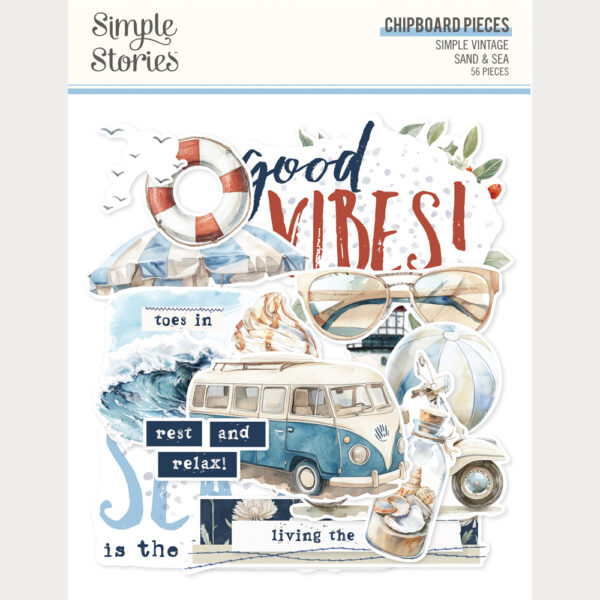 Simple Stories Simple Vintage Sand & Sea Chipboard Pieces Simple Stories Simple Vintage Sand & Sea Chipboard Pieces