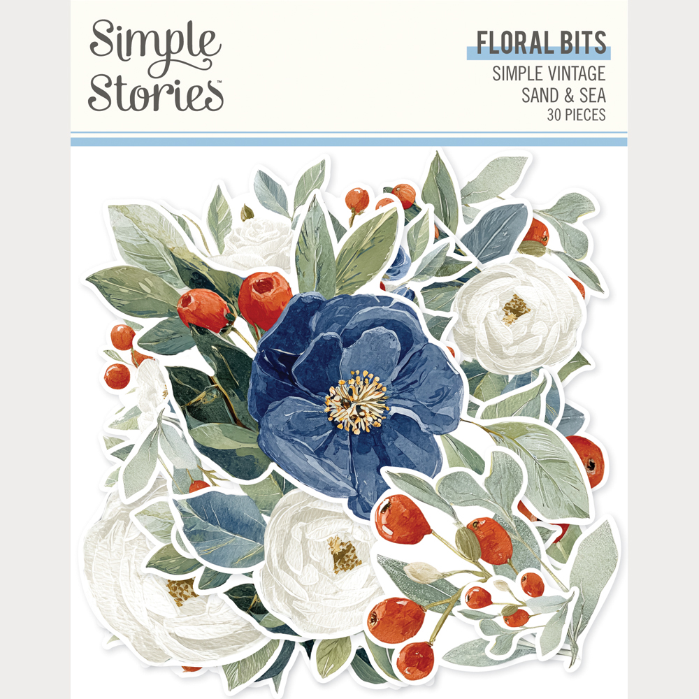 Simple Stories Simple Vintage Sand & Sea Floral Bits & Pieces