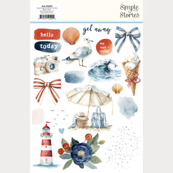Simple Stories Simple Vintage Sand & Sea Rub Ons