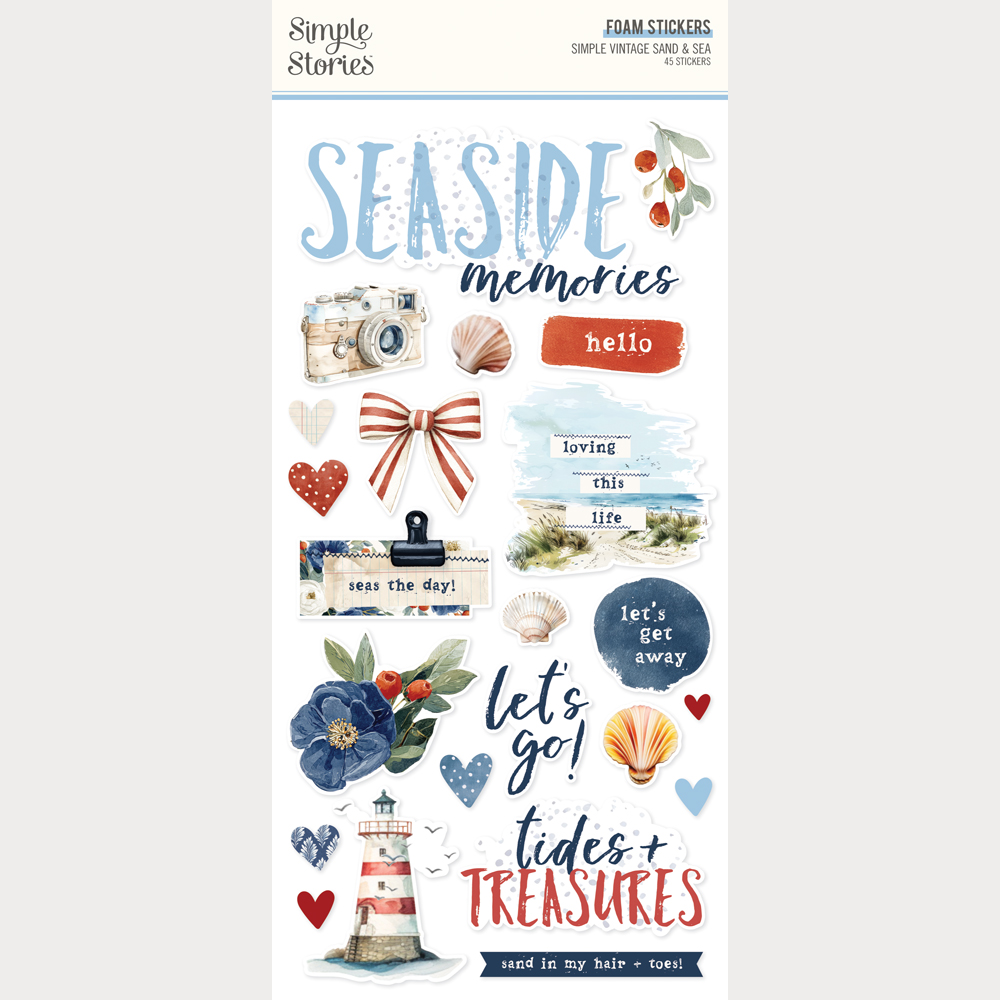 Simple Stories Simple Vintage Sand & Sea Foam Stickers